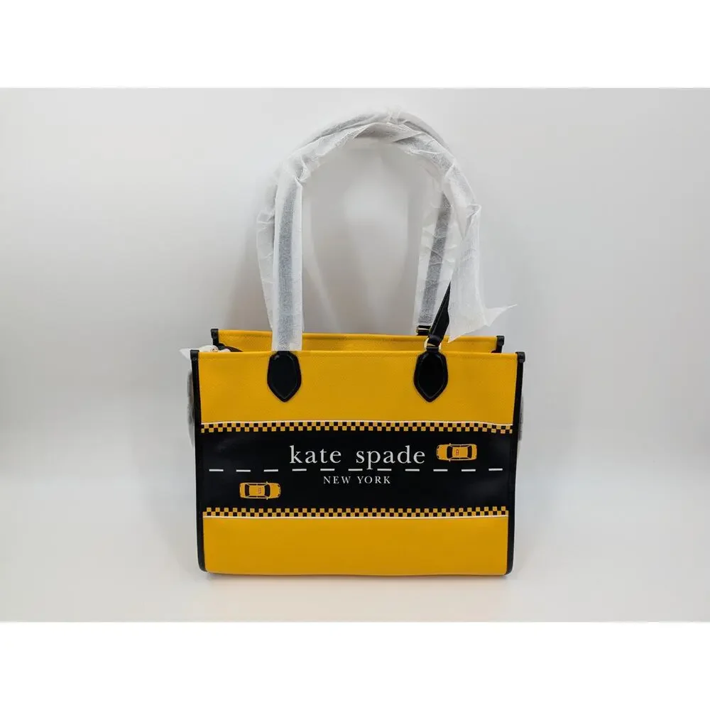 NWT Kate Spade New York Manhattan Taxi Cab Large Market Tote Bag Career Office